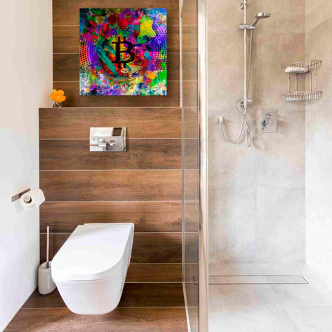 Image of 'Bitcoin Color' Canvas Wall Art,18x18