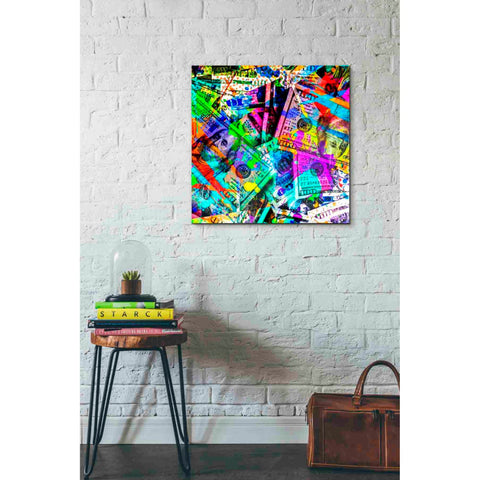 Image of 'Dirty Benjamins' Canvas Wall Art,26x26