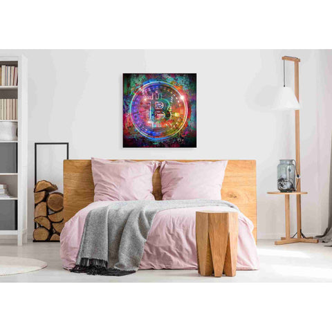 Image of 'Bitcoin Wallet' Canvas Wall Art,37x37