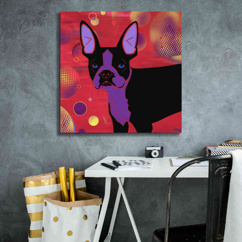 Image of 'Bubbly Boston' by Angela Bond Giclee Canvas Wall Art,26x26