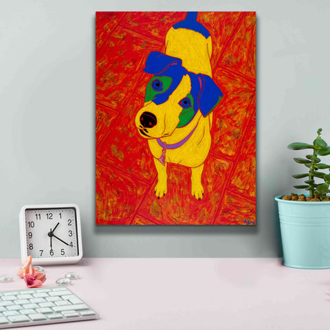 Image of 'Feisty Jack Russell' by Angela Bond Giclee Canvas Wall Art,12x16