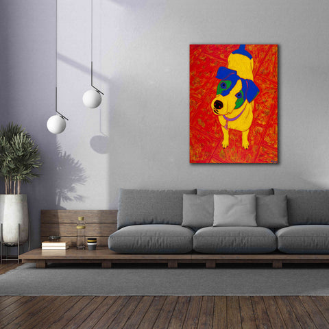 Image of 'Feisty Jack Russell' by Angela Bond Giclee Canvas Wall Art,40x54