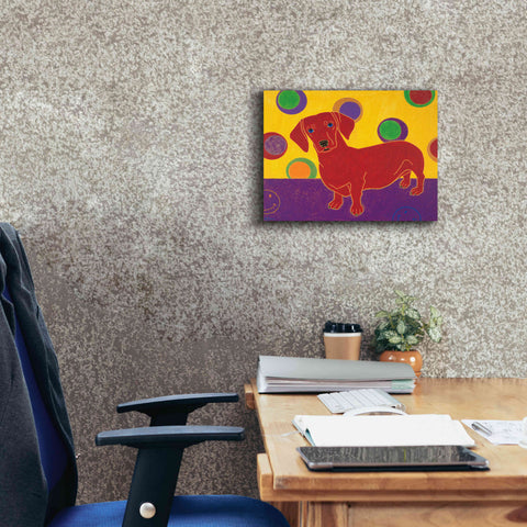 Image of 'Foot Long Fun III' by Angela Bond Giclee Canvas Wall Art,16x12