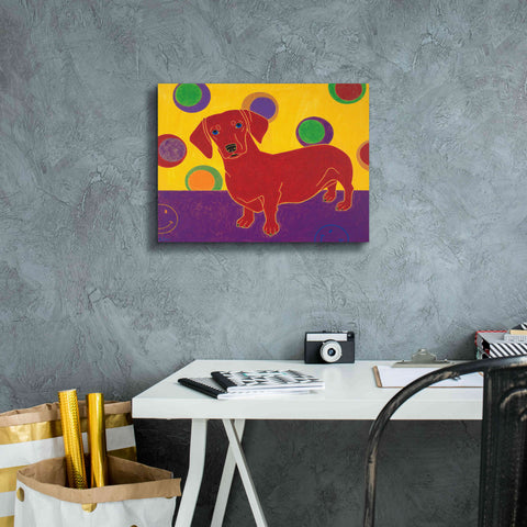 Image of 'Foot Long Fun III' by Angela Bond Giclee Canvas Wall Art,16x12