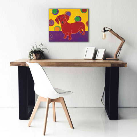 Image of 'Foot Long Fun III' by Angela Bond Giclee Canvas Wall Art,24x20