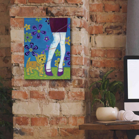 Image of 'The Yorkie Fandango' by Angela Bond Giclee Canvas Wall Art,12x16