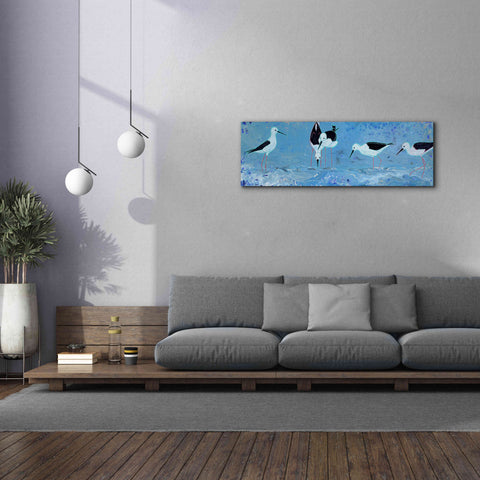 Image of 'Long Legged Waders' by Angela Bond Giclee Canvas Wall Art,60x20