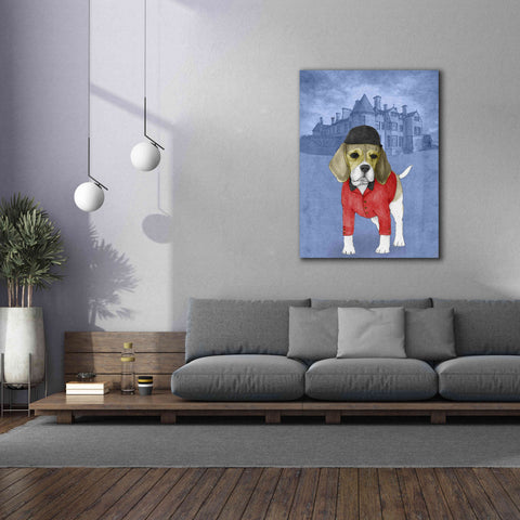 Image of 'Beagle with Beaulieu Palace' by Barruf Giclee Canvas Wall Art,40x54