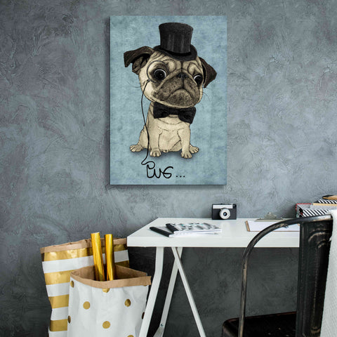Image of 'Gentle Pug' by Barruf Giclee Canvas Wall Art,18x26