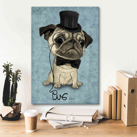 Image of 'Gentle Pug' by Barruf Giclee Canvas Wall Art,18x26