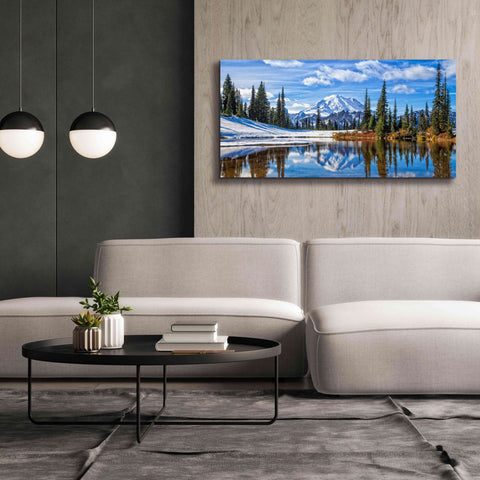 Image of 'Mt. Rainier Vista' by Michael Broom Giclee Canvas Wall Art,60x30