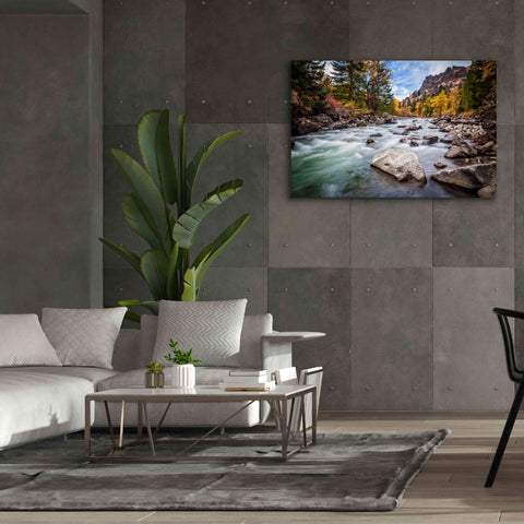 Image of 'Teton River Rush' by Michael Broom Giclee Canvas Wall Art,60x40