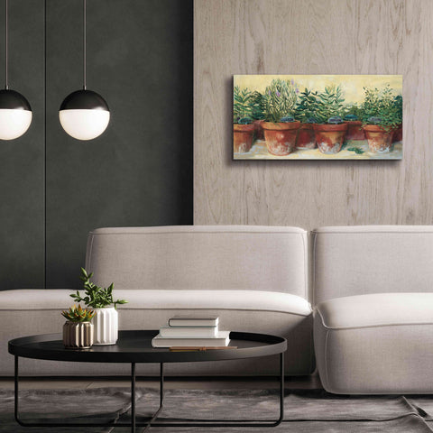 Image of 'Potted Herbs I' by Carol Rowan, Giclee Canvas Wall Art,40x20