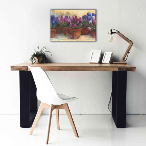 Image of 'Spring Crocus' by Carol Rowan, Giclee Canvas Wall Art,26x18