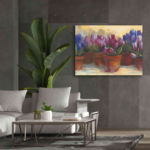 Image of 'Spring Crocus' by Carol Rowan, Giclee Canvas Wall Art,54x40