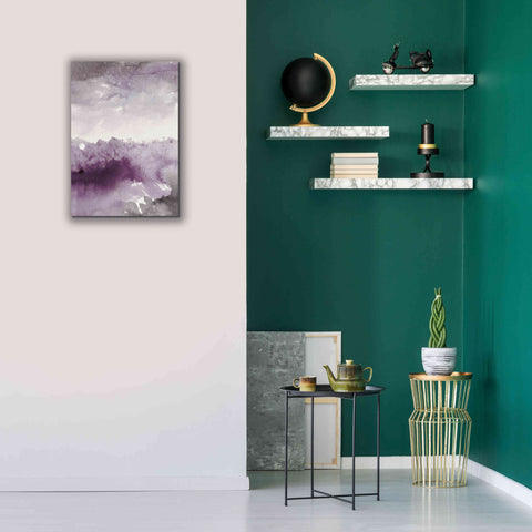 Image of 'Midnight At The Lake II Amethyst Gray Crop' by Mike Schick, Giclee Canvas Wall Art,18x26