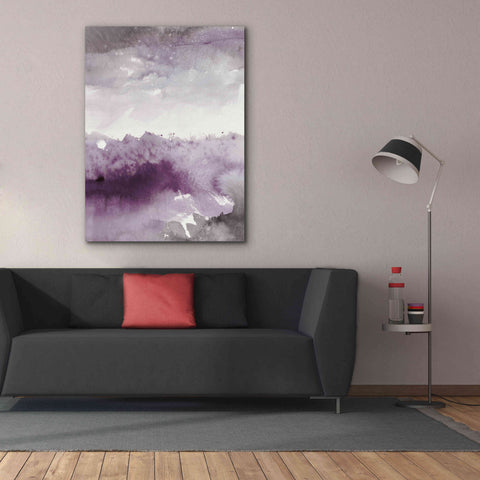 Image of 'Midnight At The Lake II Amethyst Gray Crop' by Mike Schick, Giclee Canvas Wall Art,40x54