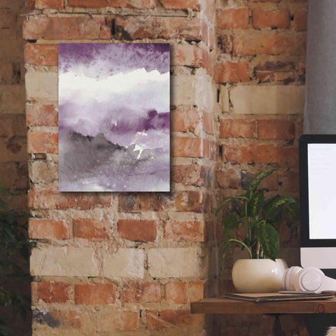 Image of 'Midnight At The Lake III Amethyst Gray Crop' by Mike Schick, Giclee Canvas Wall Art,12x16