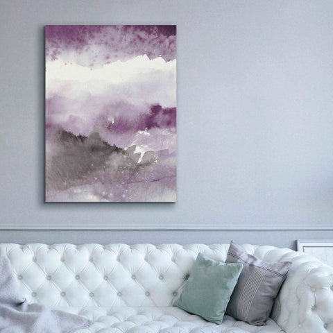Image of 'Midnight At The Lake III Amethyst Gray Crop' by Mike Schick, Giclee Canvas Wall Art,40x54