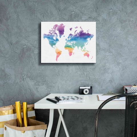 Image of 'Watercolor World' by Mike Schick, Giclee Canvas Wall Art,16x12