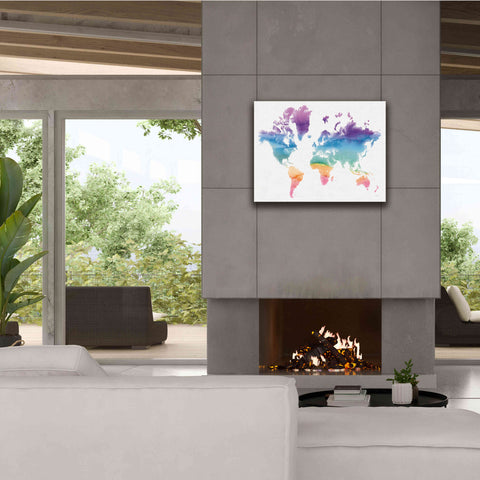 Image of 'Watercolor World' by Mike Schick, Giclee Canvas Wall Art,34x26