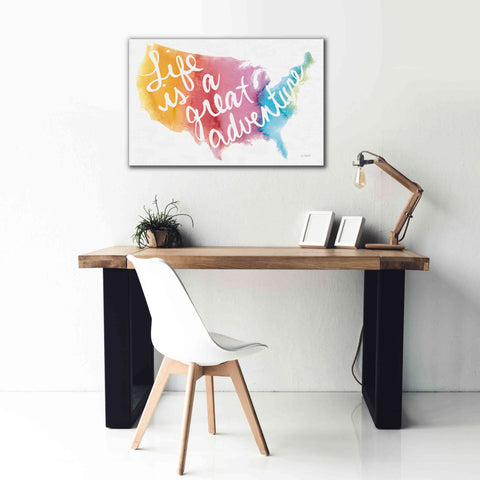 Image of 'Watercolor Usa' by Mike Schick, Giclee Canvas Wall Art,40x26
