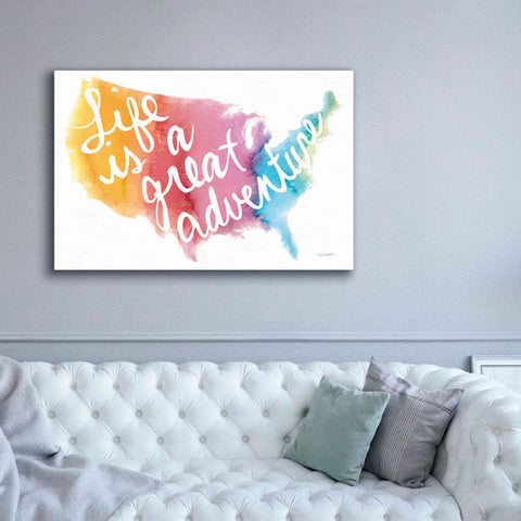 Image of 'Watercolor Usa' by Mike Schick, Giclee Canvas Wall Art,60x40