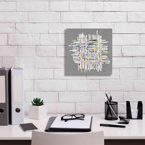 Image of 'New Morning On Gray' by Mike Schick, Giclee Canvas Wall Art,12x12