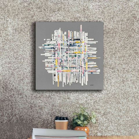 Image of 'New Morning On Gray' by Mike Schick, Giclee Canvas Wall Art,18x18