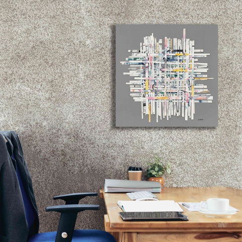 Image of 'New Morning On Gray' by Mike Schick, Giclee Canvas Wall Art,26x26