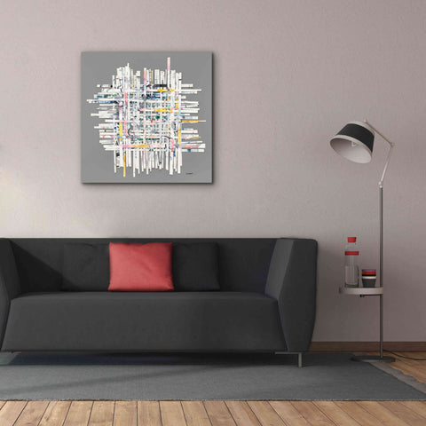 Image of 'New Morning On Gray' by Mike Schick, Giclee Canvas Wall Art,37x37