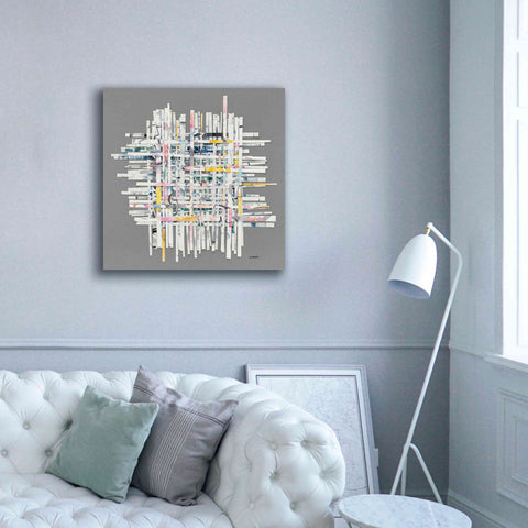 Image of 'New Morning On Gray' by Mike Schick, Giclee Canvas Wall Art,37x37