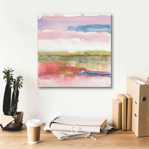 Image of 'Influence Of Line And Color Gold Bright' by Mike Schick, Giclee Canvas Wall Art,18x18