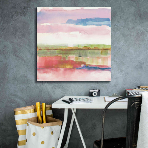 Image of 'Influence Of Line And Color Gold Bright' by Mike Schick, Giclee Canvas Wall Art,26x26
