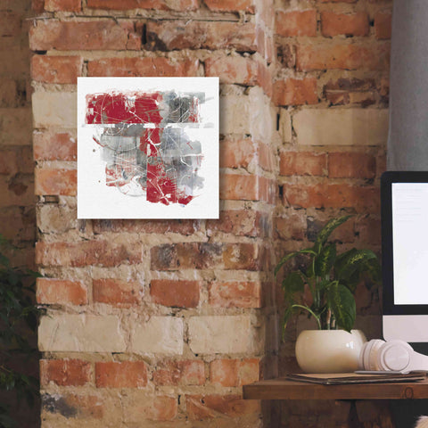 Image of 'Moving In And Out Of Traffic II Red Grey' by Mike Schick, Giclee Canvas Wall Art,12x12