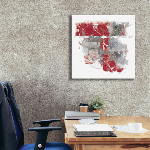 Image of 'Moving In And Out Of Traffic II Red Grey' by Mike Schick, Giclee Canvas Wall Art,26x26