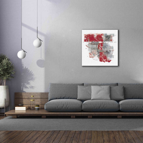 Image of 'Moving In And Out Of Traffic II Red Grey' by Mike Schick, Giclee Canvas Wall Art,37x37