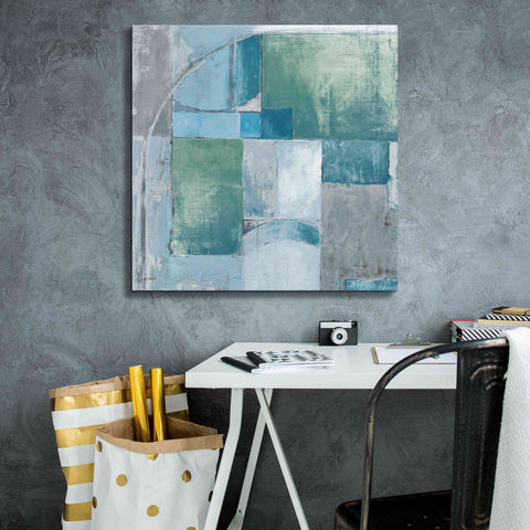 Image of 'Trans Blues Before Sunrise' by Mike Schick, Giclee Canvas Wall Art,26x26