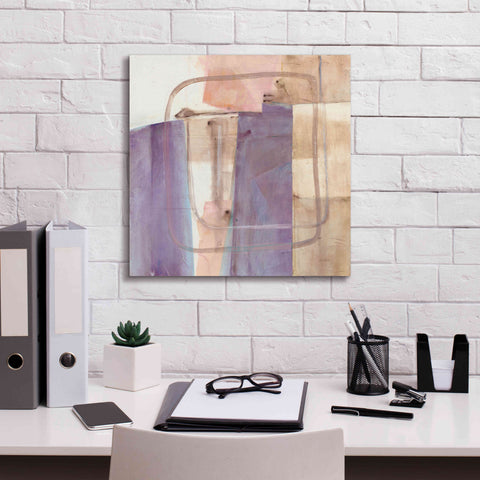Image of 'Passage I Blush Purple' by Mike Schick, Giclee Canvas Wall Art,18x18