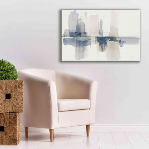 Image of 'Improvisation II Navy' by Mike Schick, Giclee Canvas Wall Art,40x26