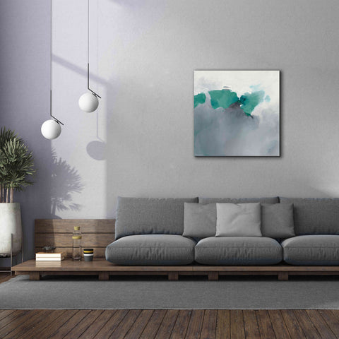 Image of 'Dark To Light Peacock' by Mike Schick, Giclee Canvas Wall Art,37x37