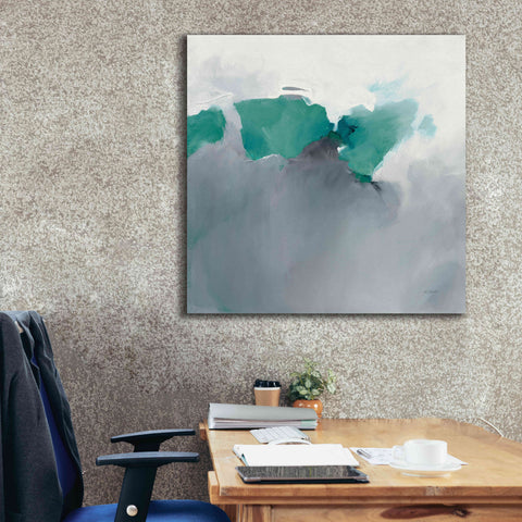 Image of 'Dark To Light Peacock' by Mike Schick, Giclee Canvas Wall Art,37x37
