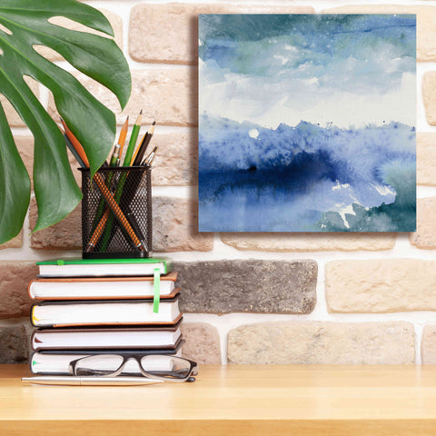 Image of 'Midnight At The Lake II Cool' by Mike Schick, Giclee Canvas Wall Art,12x12
