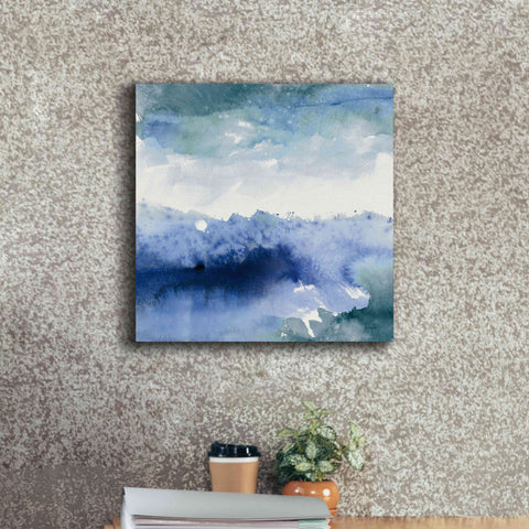 Image of 'Midnight At The Lake II Cool' by Mike Schick, Giclee Canvas Wall Art,18x18