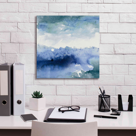 Image of 'Midnight At The Lake II Cool' by Mike Schick, Giclee Canvas Wall Art,18x18
