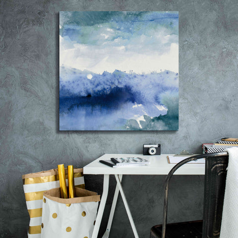 Image of 'Midnight At The Lake II Cool' by Mike Schick, Giclee Canvas Wall Art,26x26