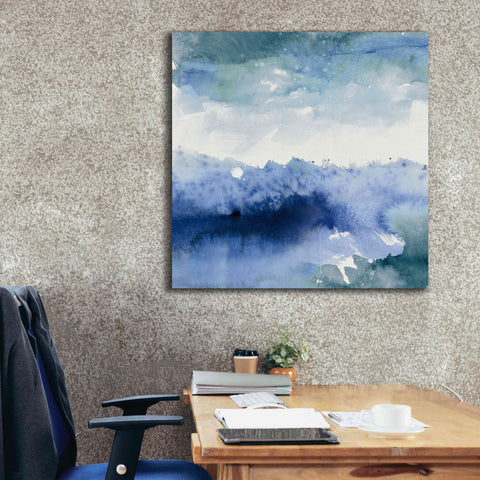 Image of 'Midnight At The Lake II Cool' by Mike Schick, Giclee Canvas Wall Art,37x37