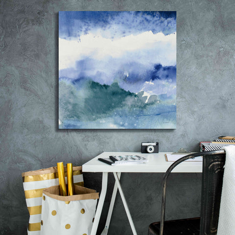 Image of 'Midnight At The Lake III Cool' by Mike Schick, Giclee Canvas Wall Art,26x26