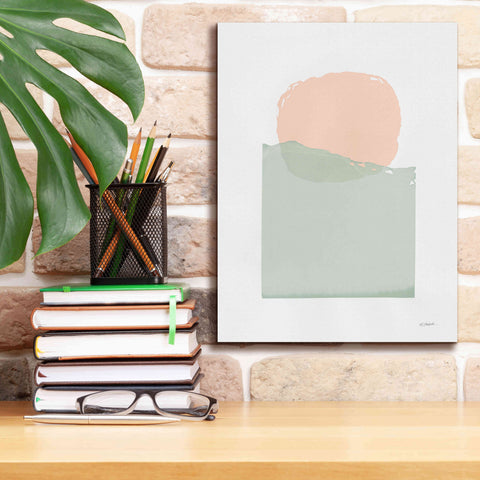 Image of 'Buoyant Pink And Green' by Mike Schick, Giclee Canvas Wall Art,12x16