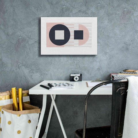 Image of 'Laterally Speaking Pink' by Mike Schick, Giclee Canvas Wall Art,18 x 12